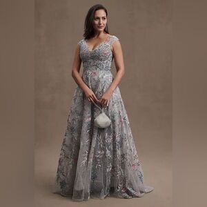 Mac Duggal 20263 - Embroidered Illusion Bodice Mother of the Bride Dress/size 14